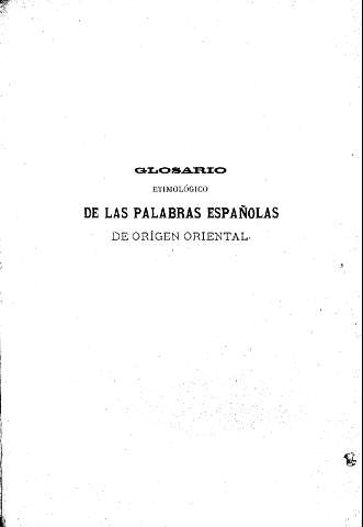Glosario etimológico de las palabras españolas de origen oriental