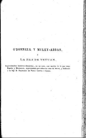 O'Donnell y Muley-Abbas, ó La Paz de Tetuán