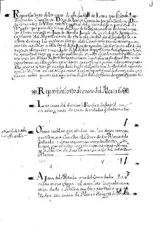Repartimiento de casa del Alcacaba