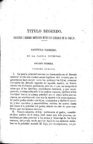 Título segundo. Derechos y deberes recíprocos entre los miembros de la familia