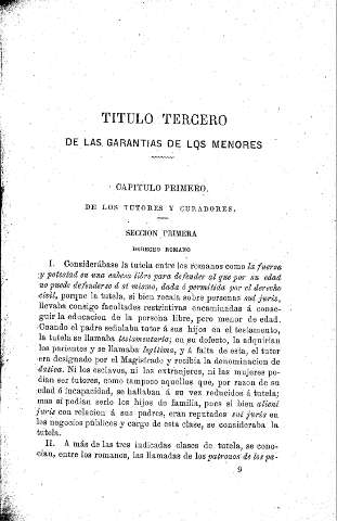 Título tercero. De las garantías de los menores
