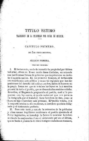 Título setimo. Trasmisión de la propiedad por causa de muerte