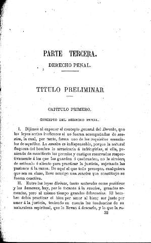 Parte tercera. Derecho penal  -  Título preliminar  