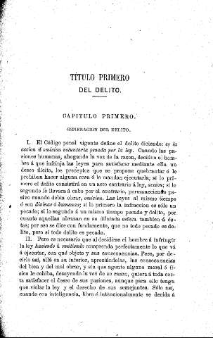 Título primero. Del delito