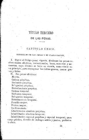 Título tercero. De las penas