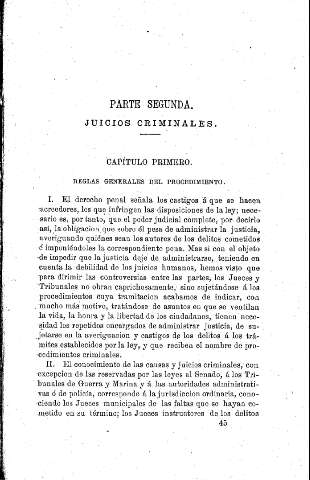 Parte segunda. Juicios criminales