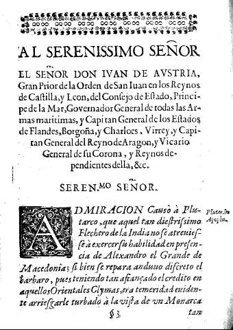 Al serenissimo señor