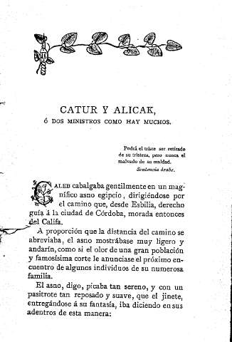 Catur y Alicak ó dos ministros como hay muchos