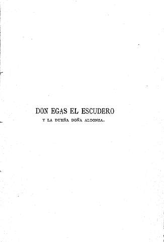 Don Egas el escudero y la dueña doña Aldonza