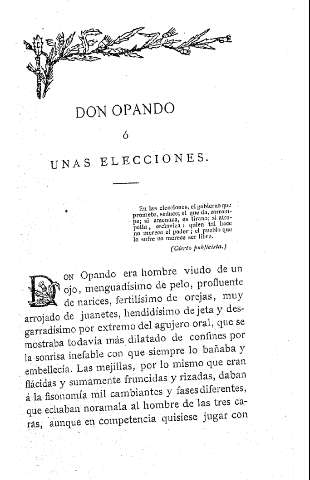 Don Opando ó unas elecciones