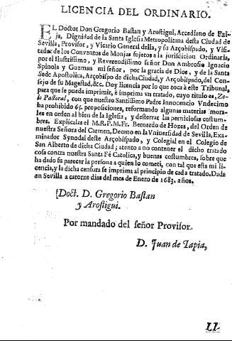 Licencia del ordinario