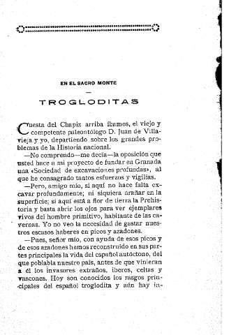 En el Sacro Monte. Trogloditas