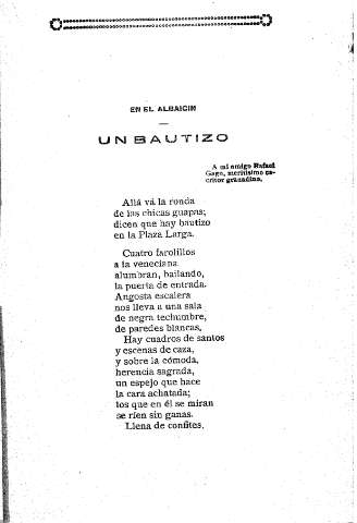 En el Albaicín. Un bautizo