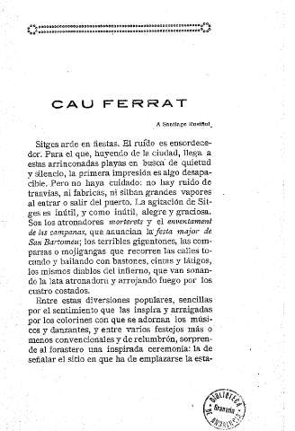 Cau Ferrat. A Santiago Rusiñol