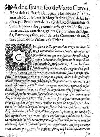 Adon Francifco de Varte Ceron ...