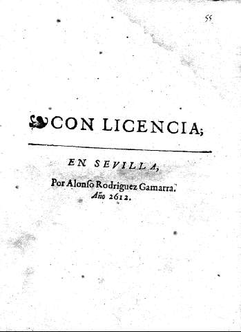 Con licencia; en Sevilla, por Alonfo Rodriguez Gamarra. Año 2612