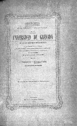 Historia del origen y fundación de la Universidad de Granada