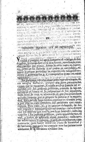 IV. Desafíos: Injurias: Ley de imprentas