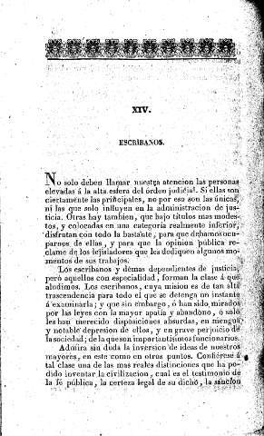 XIV. Escribanos