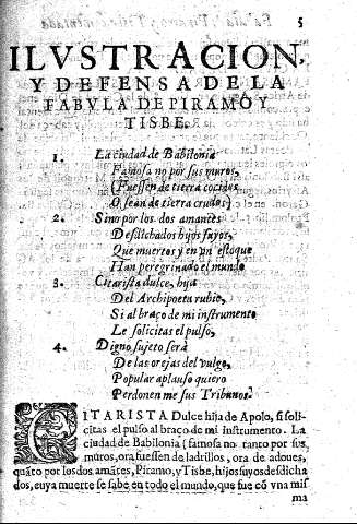 Ilvstracion, y defensa de la fabvula de Piramo y Tisbe