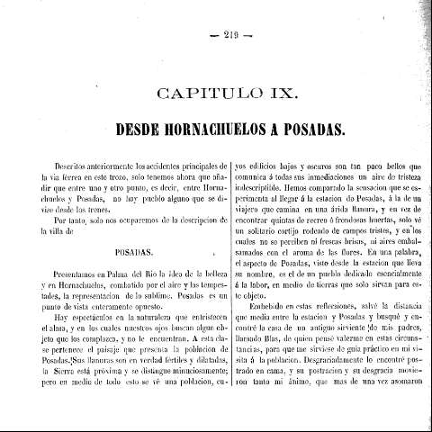 Capitulo IX. Desde Hornachuelos a Posadas