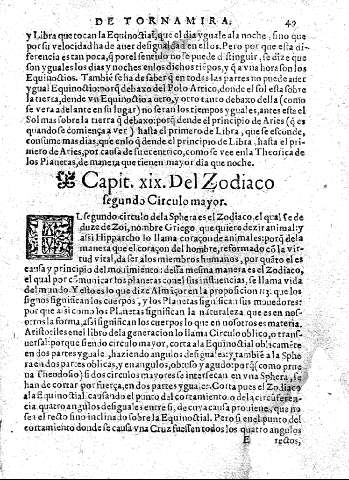 Capit. xix. Del Zodiaco fegundo Circulo mayor
