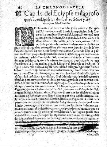 Cap.lx. del Eclypfe milagrofo que vuo enla pafsion de nueftro Señor y redemptor Iefu Chrifto
