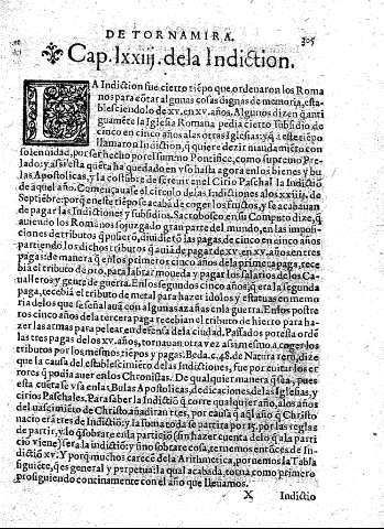Cap.lxxiij. dela Indiction