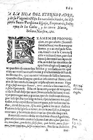 A la hija del eterno padre, y de fu Vnigenito Hijo InmaculadaMadre ...