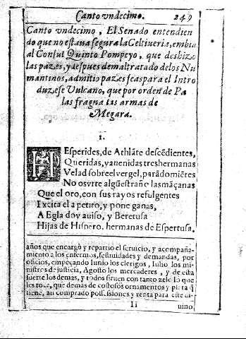 Canto undecimo, El Senado entendiendo que estava segura la Celtiveria ...
