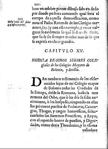 Capitvlo XV. Noticia de otros señores colegiales de los Colegios Mayores de Bolonia, y Sevilla