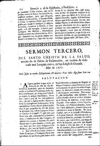 Sermon Tercero, del Santo Christo de la Salud, Tercero día de pascua de Resurrección