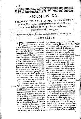 Sermon XX. Y Segundo del Santissimo Sacramento del Altar, Domingo de Carnestolendas, en San Gil de Granada