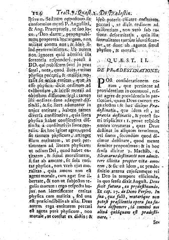 Quaest. II. De Praedestinatione