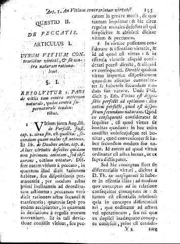 Quaestio II. De Peccatis