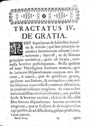 Tractatus IV. De Gratia
