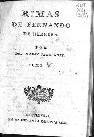Rimas de Fernando de Herrera. Tomo IV