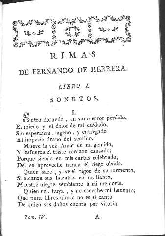 [Rimas de Fernando de Herrera. Libro I] 1