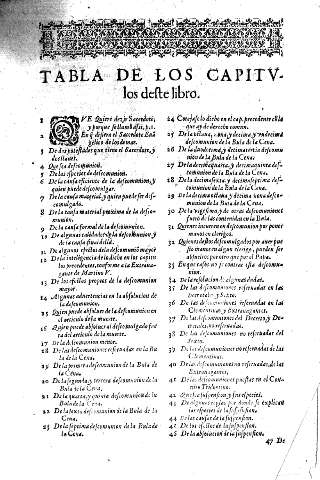 Tabla de los capitvlos deste libro