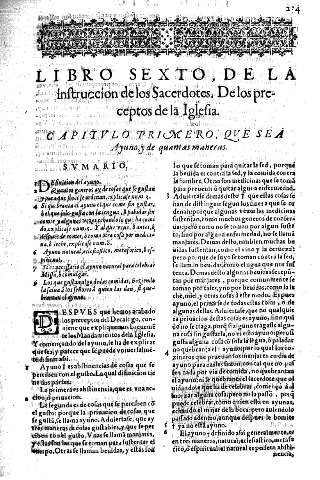 Libro sexto, de la instruccion de los Sacerdotes. De los preceptos de la Iglesia