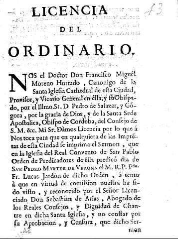 Licencia del ordinario