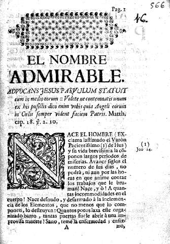 El nombre admirable.