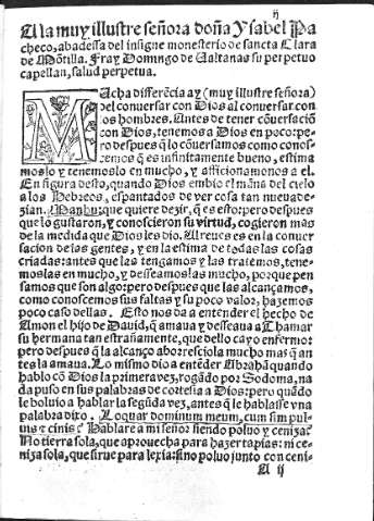 El la muy illustre señora doña Ysabel Pacheco ...