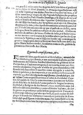Sermon en la Fiesta de S. Ignacio