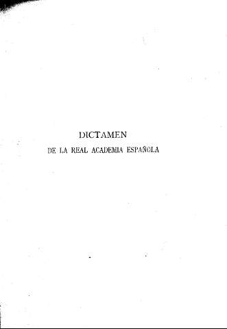 Dictamen de la Real Academia Española