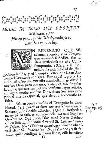Hodie in domo tva oportet me manere, etc. Hic est panis, qui de Coelo descendir, etc.