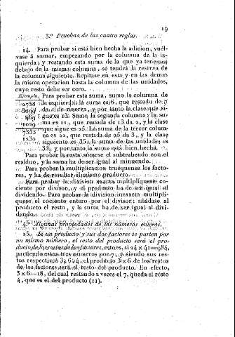 3º. Pruebas de las cuatro reglas  4º. Algunas propiedades de los números enteros