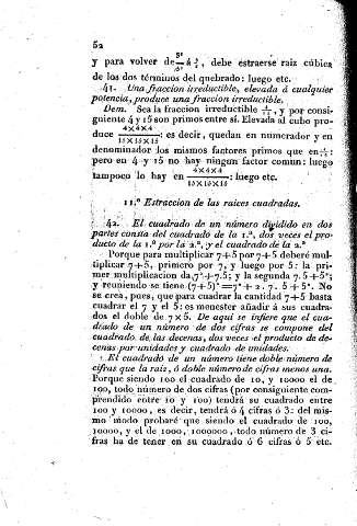11º. Estraccion de las raices cuadradas