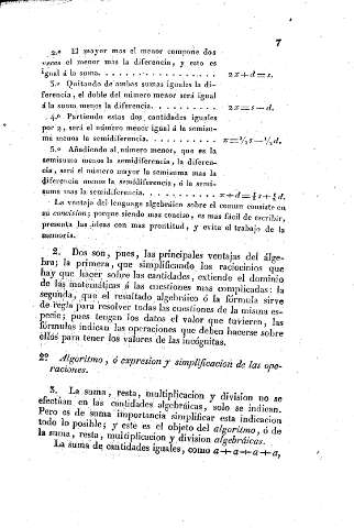 2º. Algoritmo, ó expresion y simplificación de las operaciones  