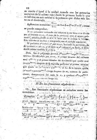 3º. De las fracciones algebráicas